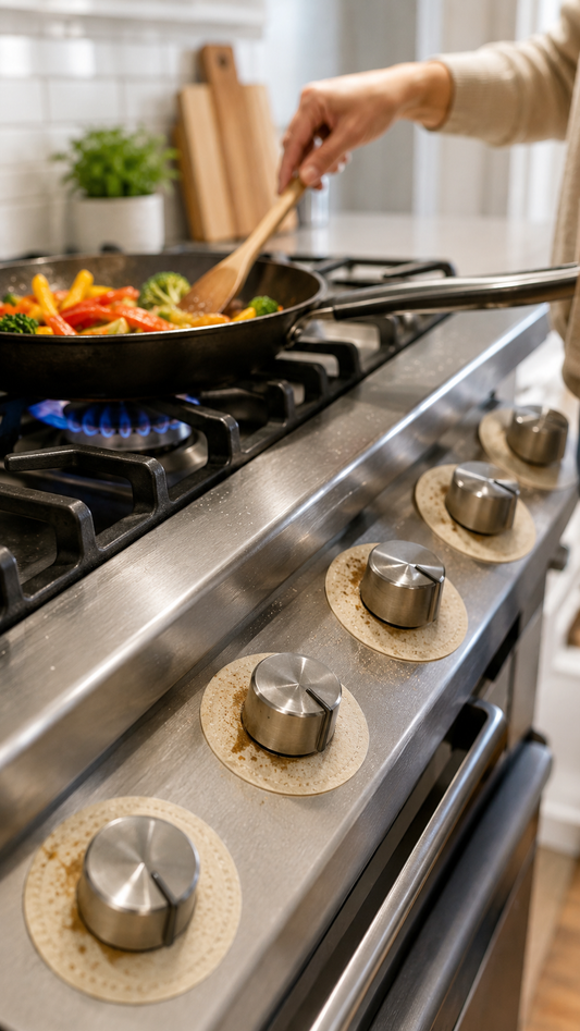 Disposable Stove Knob Grease Guard Pads