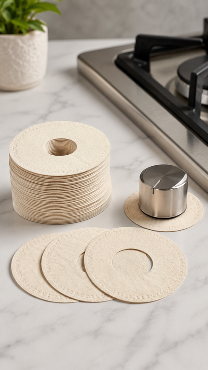Disposable Stove Knob Grease Guard Pads