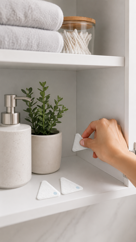 Stick-On Bathroom Freshening Pads